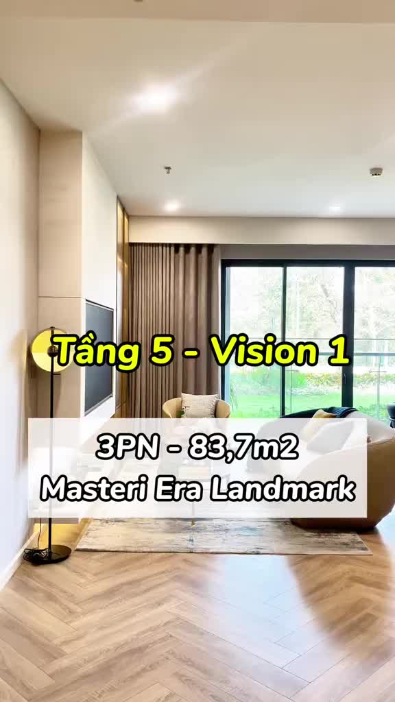 Căn hộ Phân khu The Vision - Masteri Era Landmark, 3 PN 83.7 m²