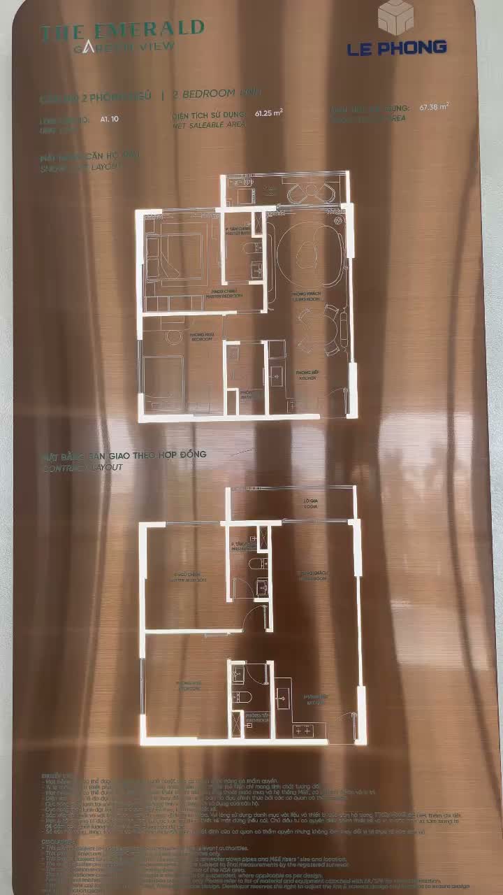 Căn hộ The Emerald Garden View giá 2 tỷ 3 DT:64m2 căn 2PN thanh toán trước 345tr là Ký HD - ảnh 2