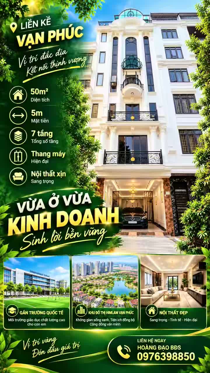 Nhà riêng · Hà Đông – 50m² – 7 tầng thang máy (MT 5m)