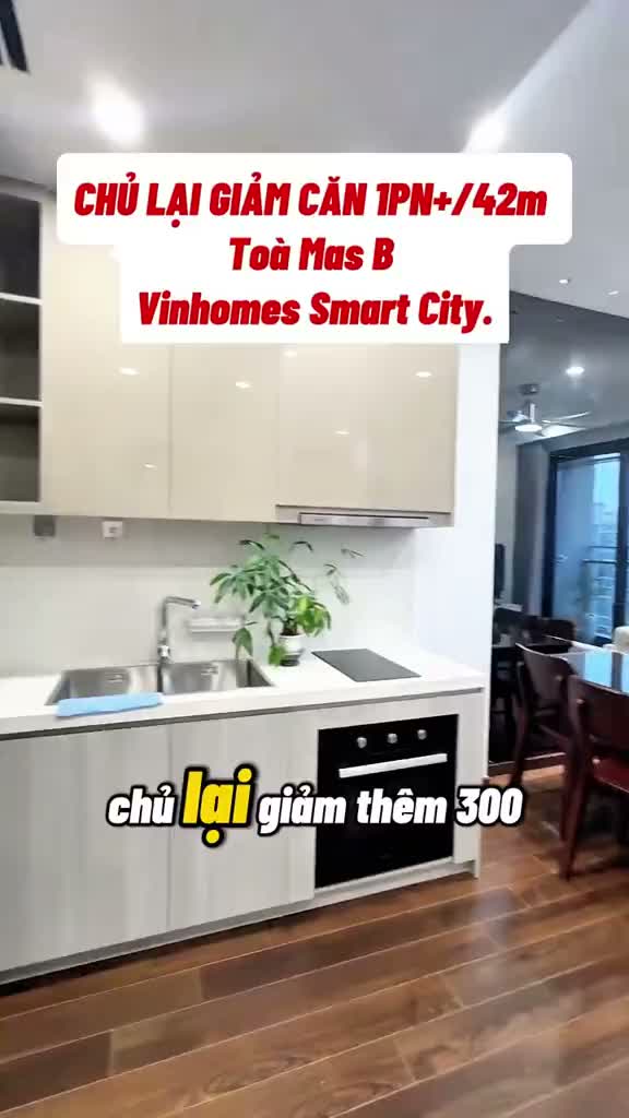 C.ắt lãi giảm thêm 300tr bán nhanh căn Mas B - vinhomes smart city. Loại 1PN
