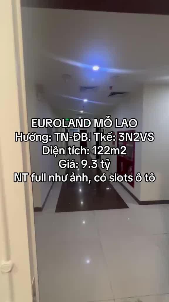 Căn hộ TSQ EuroLand Building - Làng Việt Kiều Châu Âu, 3 PN, 122 m²