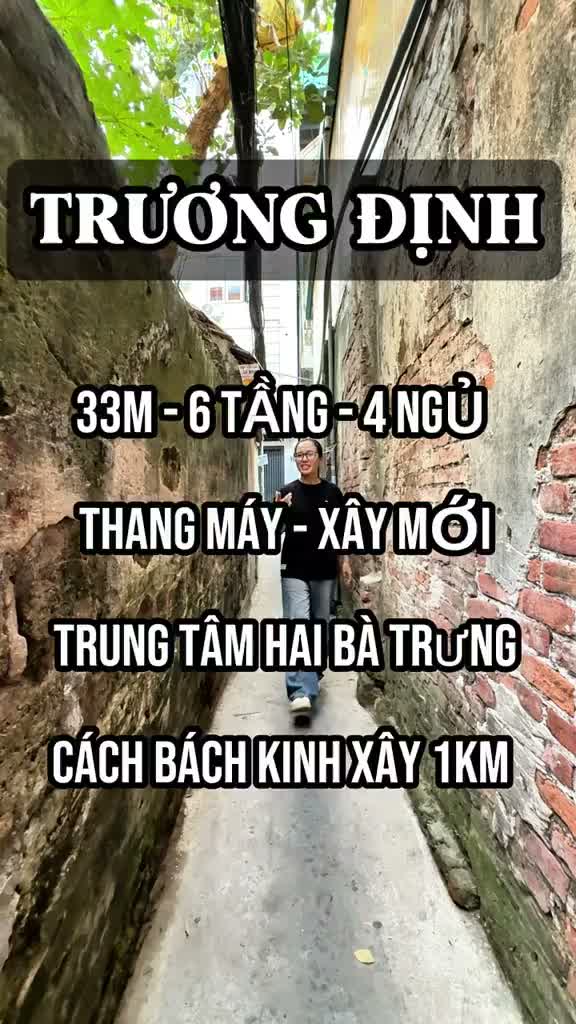 TRƯƠNG ĐỊNH   33M - 6 TẦNG - 4 NGỦ