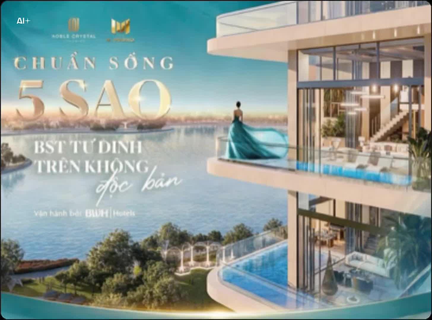 Căn hộ Noble Crystal Long Biên, 1 PN, 106 m²