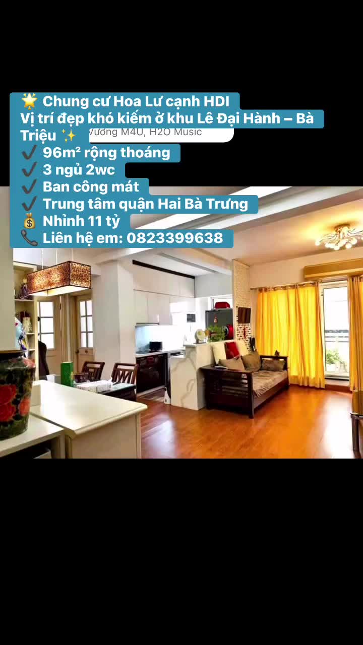 Chung Cư Hoa Lư - Sát HDI - Vincom Bà Triệu - vị trí đỉnh - ảnh 2