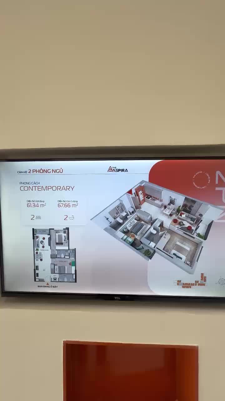 Căn hộ The Aspira, 2 PN, 67 m²