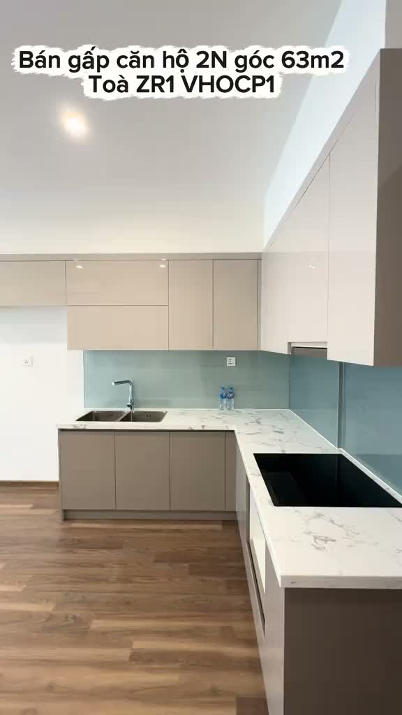 căn hộ góc, 2 ngủ, 2 vệ sinh - Diện tích: 63m² - Tòa: ZR1 (Zurich) 3x tỷ