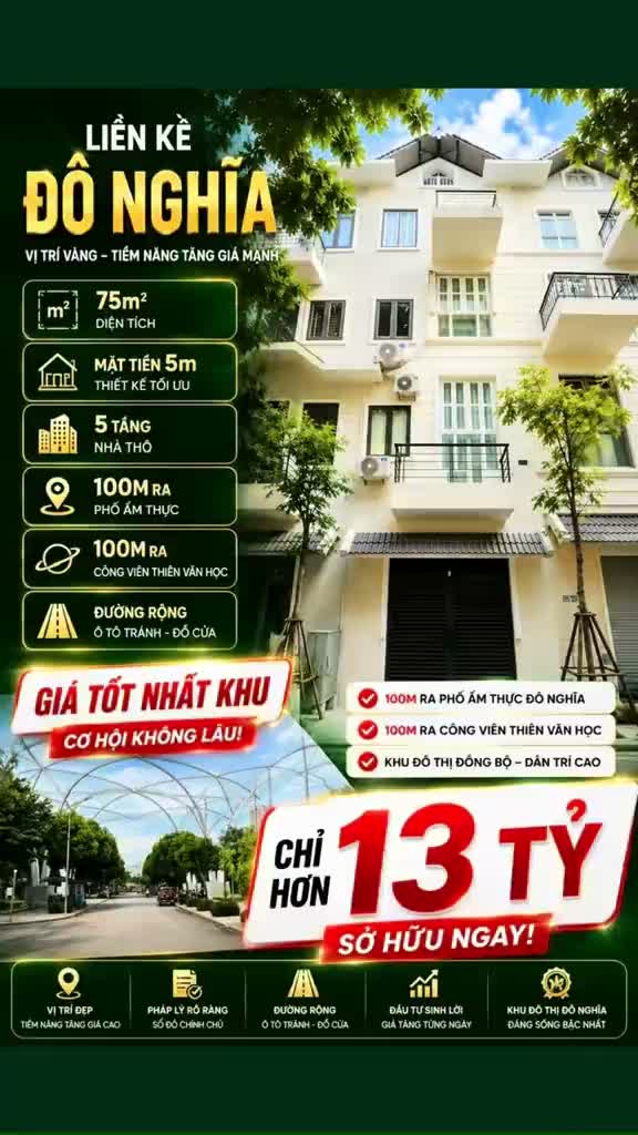 Nhà riêng · Hà Đông – 75m² – 5 tầng (MT 5m, hơn 13 tỷ)