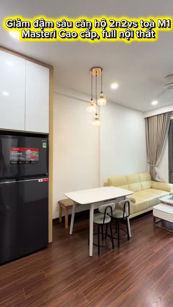 V002| Giảm giá đậm sâu căn 2n2vs Toà M1 Masteri Cao Cấp Full nội thất