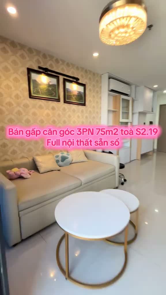 Bán gấp căn góc Vinhomes Ocean Park 3PN 75m2 toà S2.19 full đồ sẵn sổ