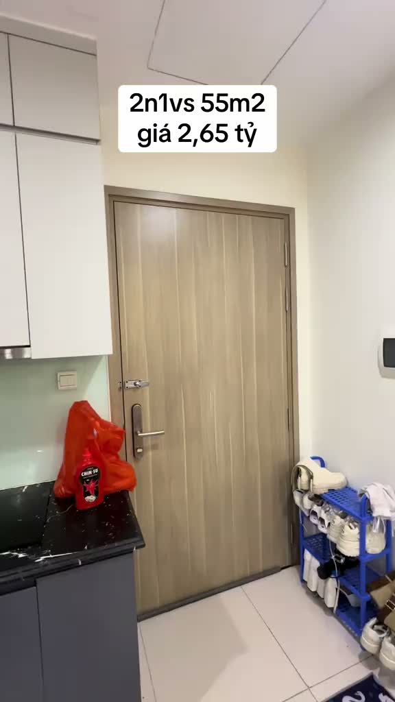 Loại căn: 2N1W Diện tích : 55m2 Hướng : TB  Tình trạng: full nội thất, sẵnsổ