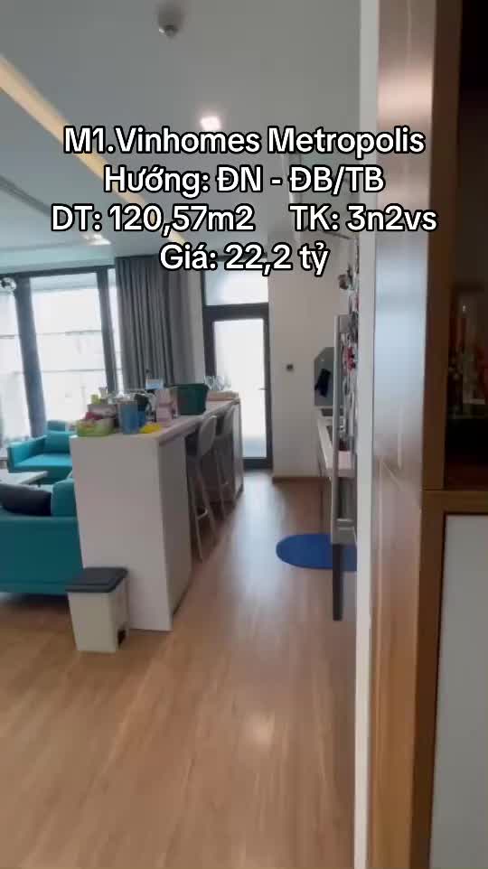 Căn hộ Vinhomes Metropolis Liễu Giai, 3 PN, 120.57 m²