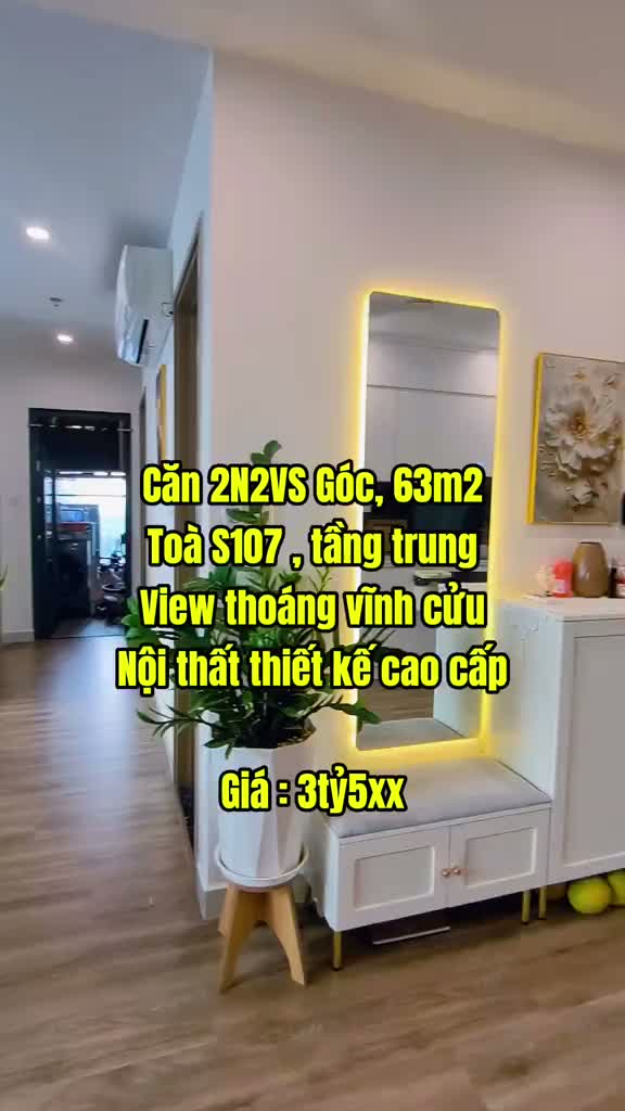VINHOMES OCEAN PARK 1 – CĂN GÓC 2N2VS, 63M²