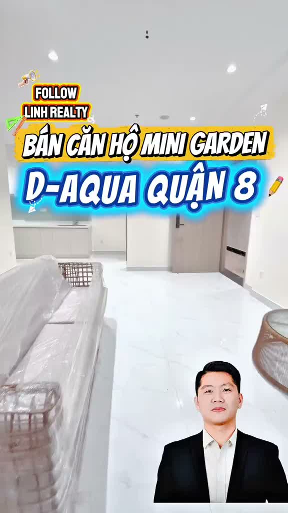 BÁN CĂN MINI GARDEN TẠI CHUNG CƯ D AQUA QUẬN 8 - 71 mét vuông, 2 phòng ngủ,