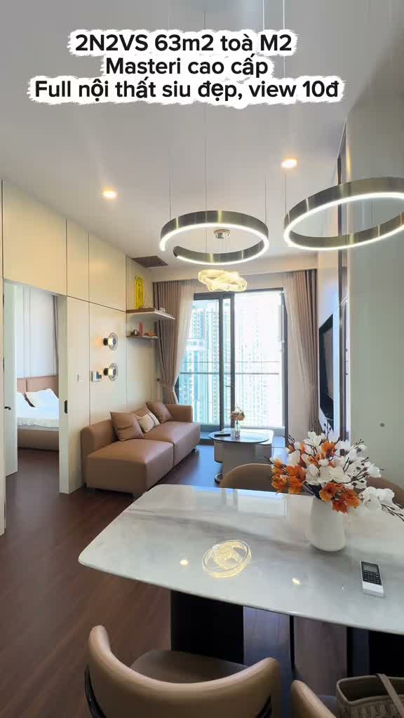 Eo ôi căn hộ 10đ Quá xinh xắn 2N2VS 63m2 toà M2 Masteri cao cấp