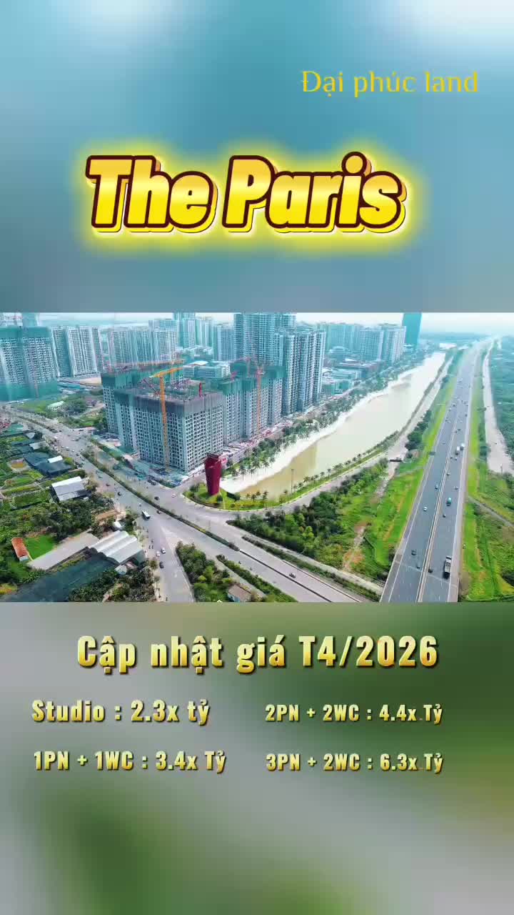 Căn hộ The Paris - Vinhomes Ocean Park, 2 PN 62.1 m²